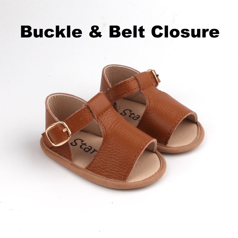 Bronw Soft-Sole Sandals Toddlers Sandals Non-Slip Toddler Shoes Baby sandals